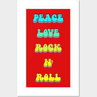 Peace Love ROCK N' ROLL! Posters and Art